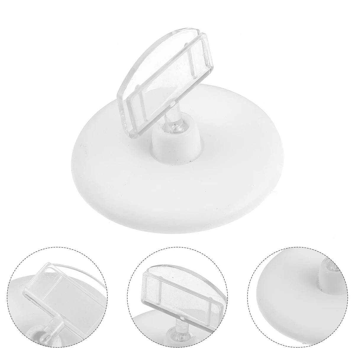 12 Pcs Card Type Disc Clip Clips on Sign Holder Dining Table Advertising New Material Clear Retail Display