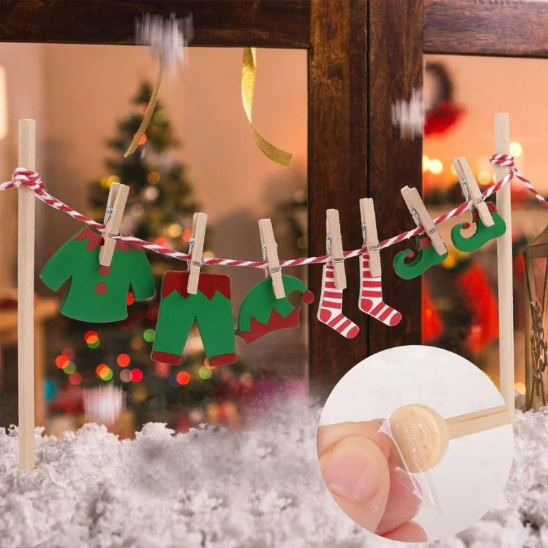 

Wooden Christmas Doll Clothes Ornaments For Kids Room Decors And Preschool Activities A2UB