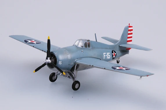 Easymodel 37246 1/72 F4F-3 Wildcat USN VF-3 Edward Butch O\'Hare White Finished Military Static Plastic Model Collection or Gift