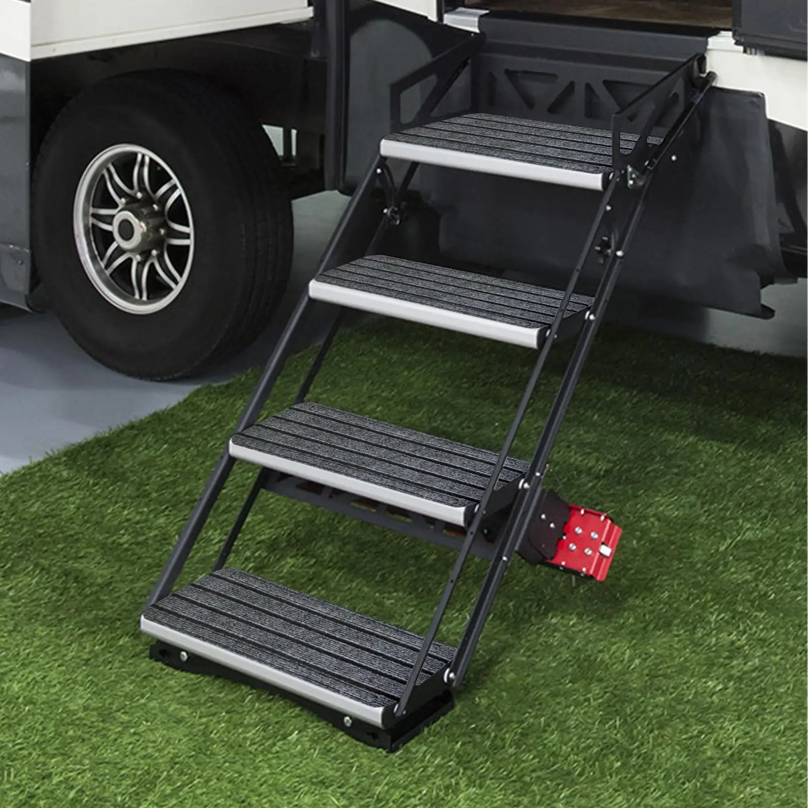 Alfombra antideslizante para escaleras, alfombra para escalones RV, alfombra autoadhesiva a prueba de polvo para camión, Camping, coche, barco