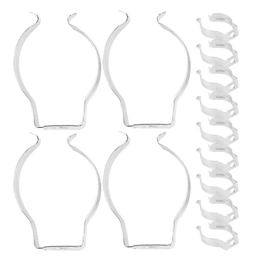

50 Pcs Light Tube Clip Lamp Fixing Bracket Mounting Keeper Pipe Clamp U Shaped Led Rope Light Clip Metal Clamps Split