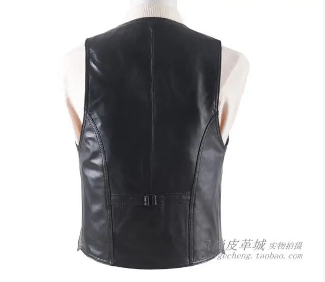 2017 new fashion Genuine Leather Vest Womens Winter spring office Jackets  Waistcoat Sheepskin Black Cotton Padded Suede Vest