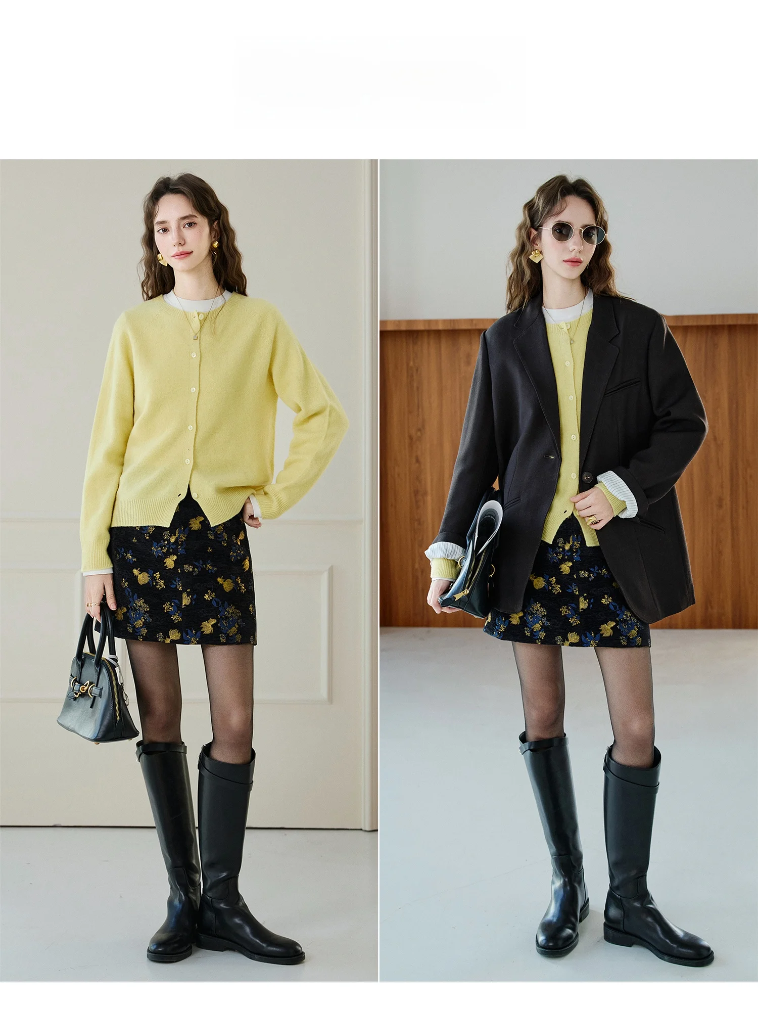 Colete de Lã Feminino Casual para o Dia a Dia: Casaco Solto e Elegante para o Escritório e Uso Diário