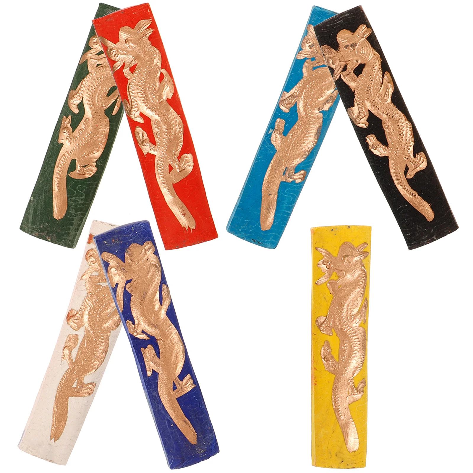   7 قطع عصا حبر مصنوعة يدويًا مجموعة صينية تقليدية إبداعية رسم الخط كتلة