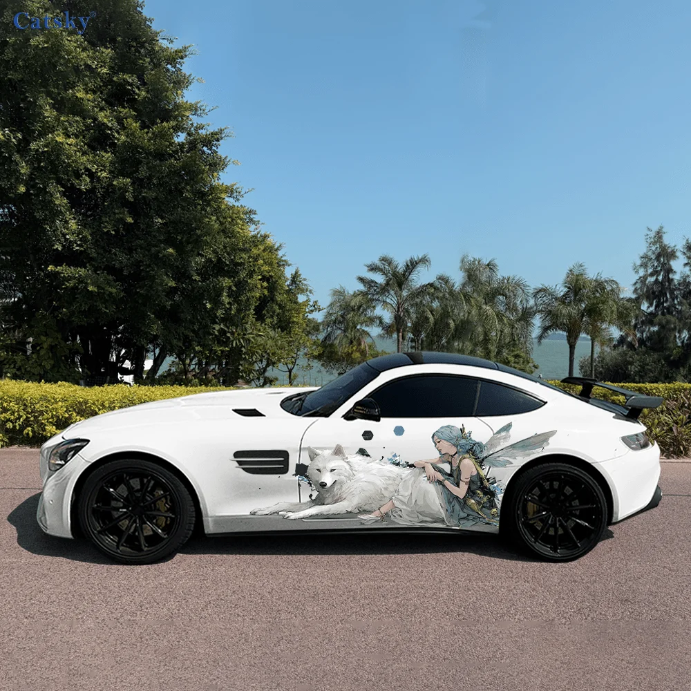 

Красота Samoed боковая наклейка автомобиля ПВХ самоводонепроницаемая палка, яркие внешние аксессуары для автомобиля Декор защищает подарок для любителей автомобилей