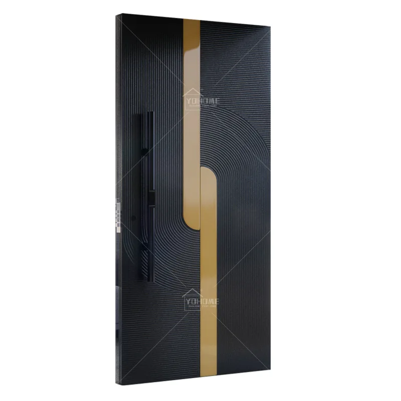 

Modern high-end villa swivel door with smart lock Class A anti-theft security password fingerprint entry door