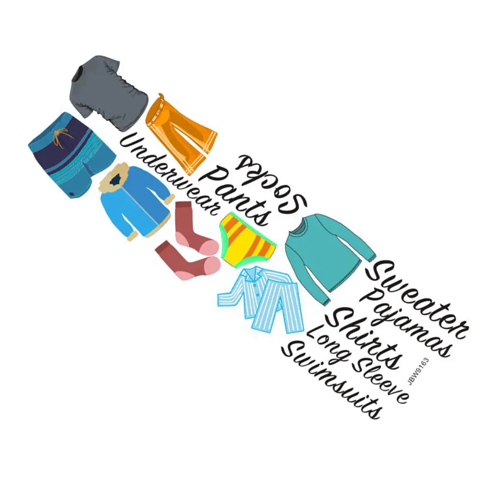 

Wardrobe Clothing Classification Sticker Decals Premium PVC Material Easy to Apply Remove Cleanly No Sticky Residue Bedroom Home