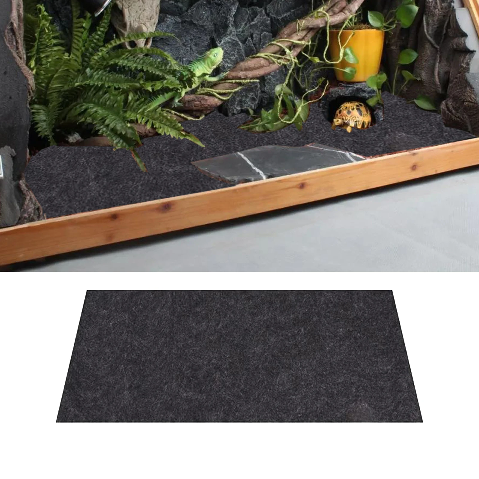 Reptile Carpet Reptile Tank Accessories Habitat Soft Aquascape Pad Reptile Mat for Snake Tortoise Chameleon Bearded Dragon