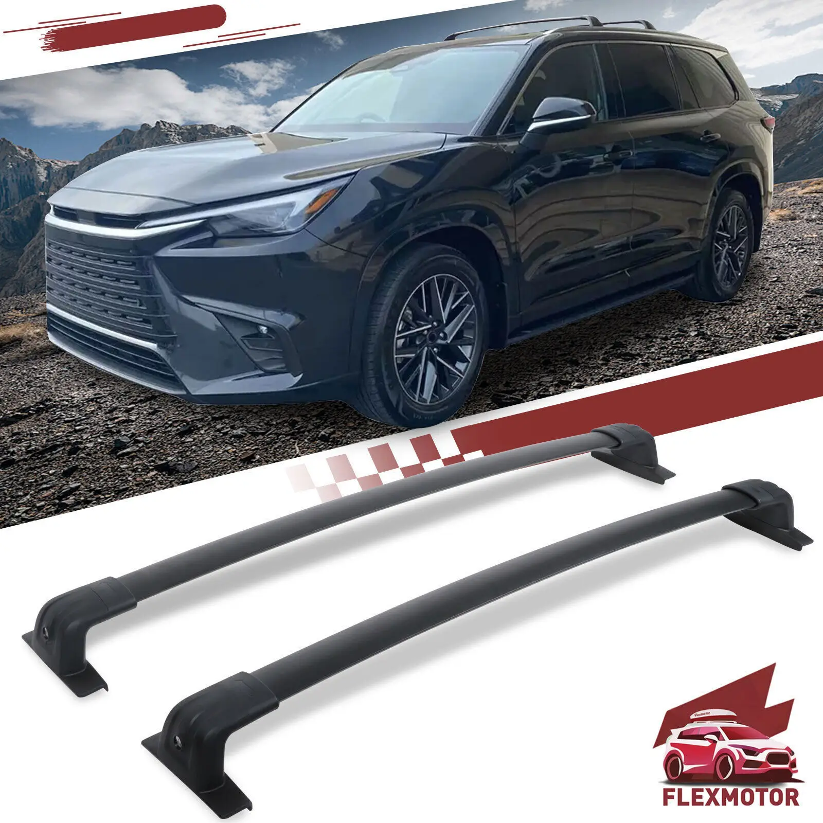 

Cross Bars for Lexus TX 2024 2025 with Roof Rack Cargo Carrier Rack Aluminum 2PC