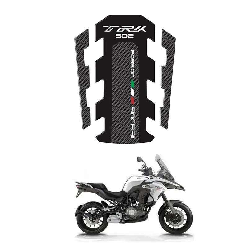 Benelli TRK 502 TRK502 오토바이 탱크 패드 보호대 3D 젤 스티커, 블랙 데칼