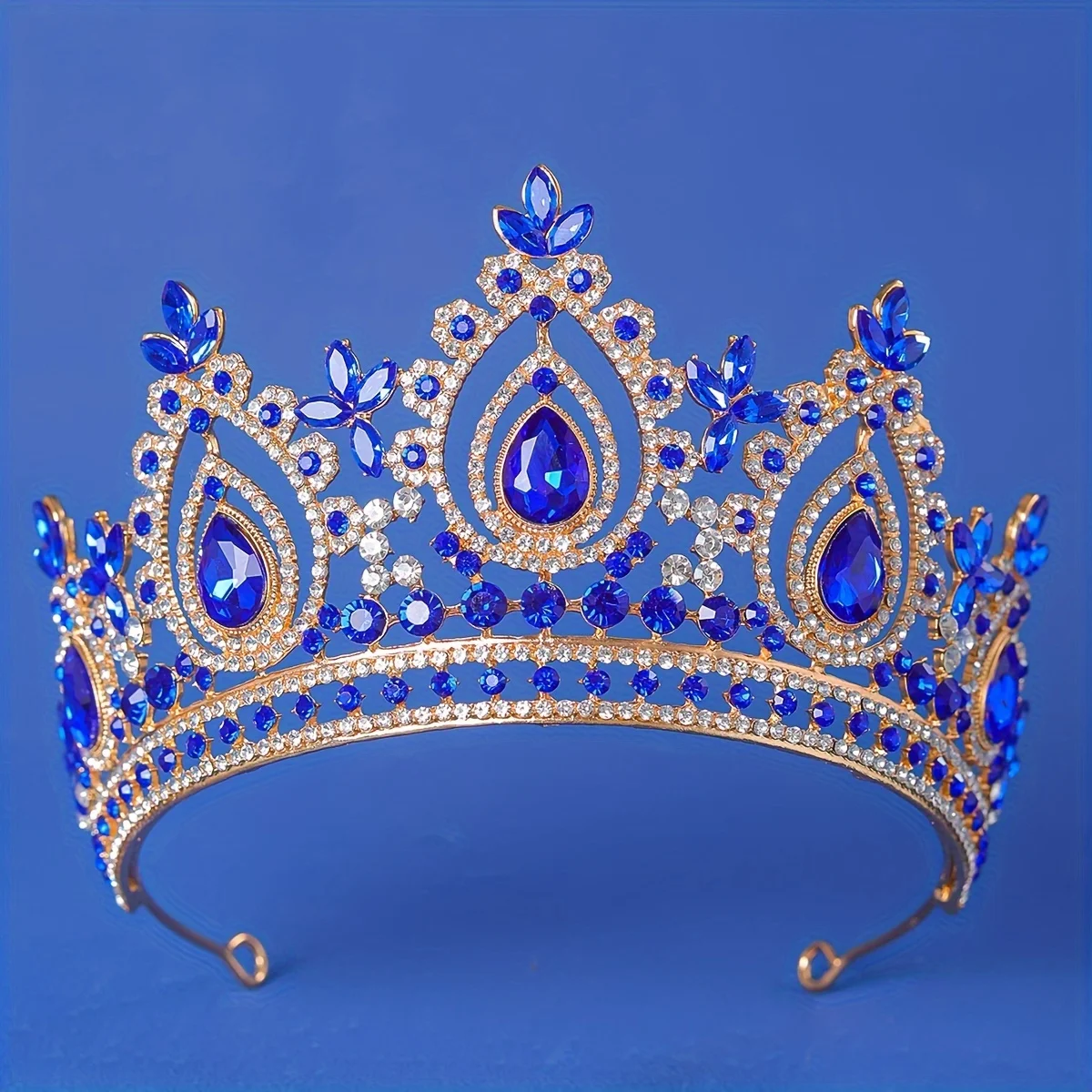 Luxury High Royal Queen Wedding Crown for Women Large Multiplecolor Crystal Banquet Tiara Party Costume Hair Jewelry Accessories image 5