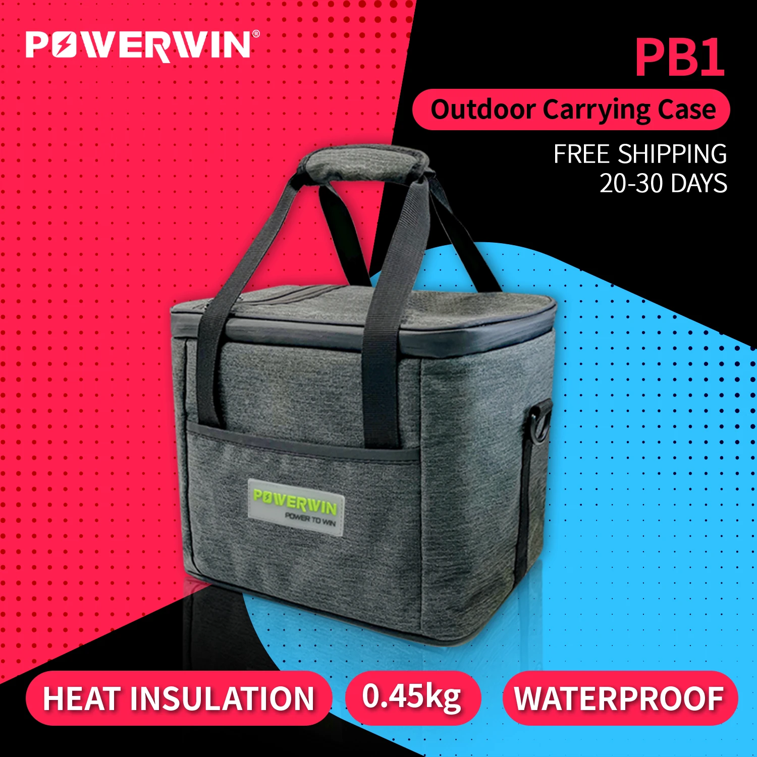 POWERWIN IP6X PB1 Solar Generator Storage Bag for Energizer PPS320 Portable  Power Station Waterproof Wear Resistant Insulation