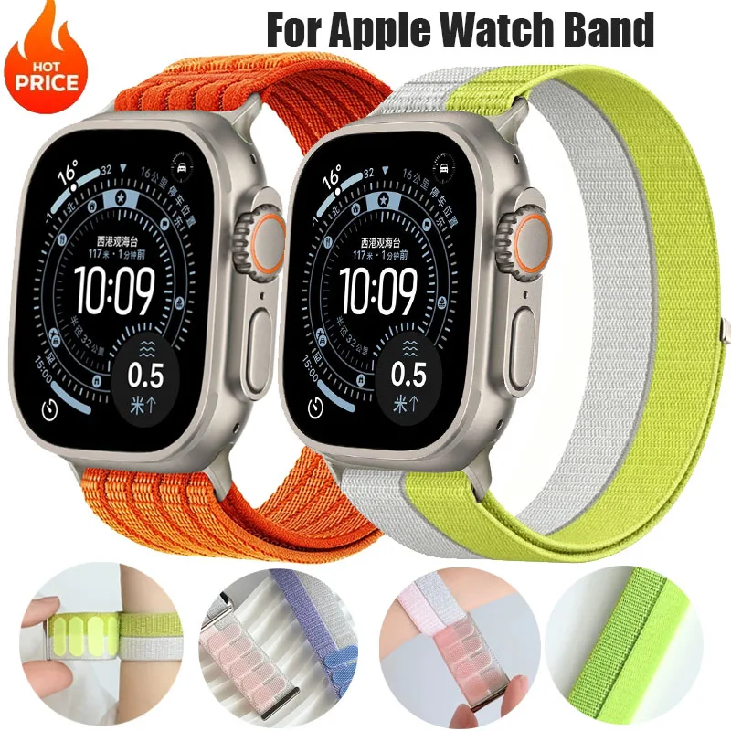 Sport Loop für Apple Watch Armband Serie 11/10/9/8/7/6/SE/Ultra 3 49mm 46mm 45mm 44mm 42/41/40mm Gürtelarmband Correa iWatch Armband