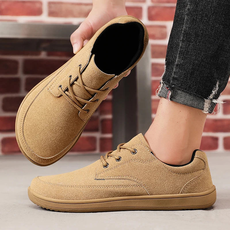 

Мужские туфли с широким носком для спорта и отдыха, прогулочная обувь на толстой подошве со шнуровкой, джинсовые ботинки в стиле ретро в сочетании с 39-48