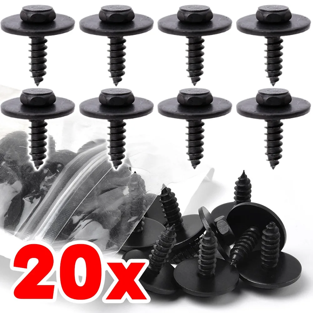 

Car Fender Bumper Screws Black Metal Self Tapping Screw Fastener Retainer Clips for BMW E46 E90 F30 F10 Mercedes Benz W204 W212