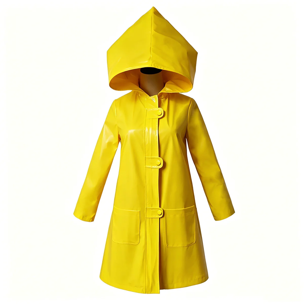 Picture 4: Little Nightmares 2 Six Cosplay Outfit | Yellow Hooded Raincoat Halloween Horror Costume for Carnival, Cosplay Party & Stage Per
