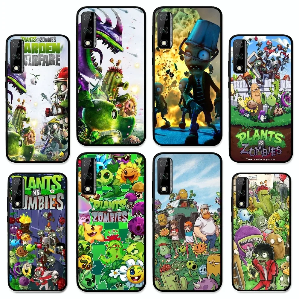 Game P-Plants Vs Z-Zombies Phone Case For Huawei Y9 6 7 5 Prime Enjoy 7s 7 8 plus 7a 9e 9plus 8E Lite Psmart Shell