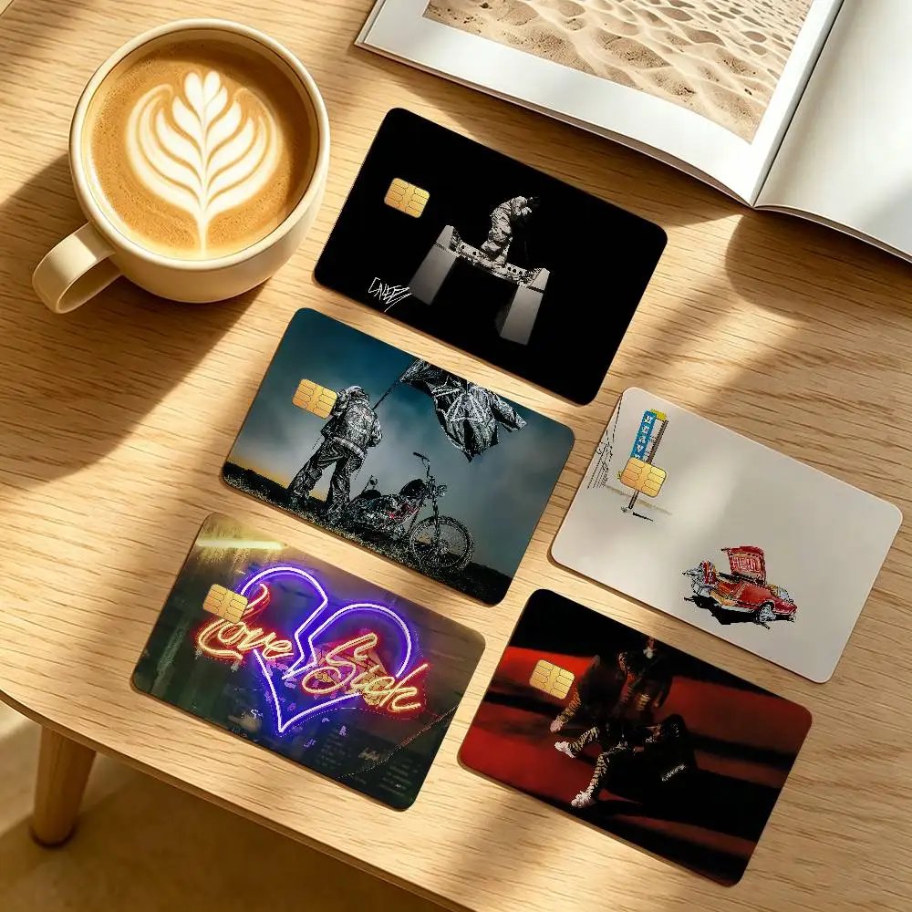 Singer D-Don Toliver Octane Credit Card Public Transportation Cards Protective Sticker Waterproof Card Face Decoration 4PCS