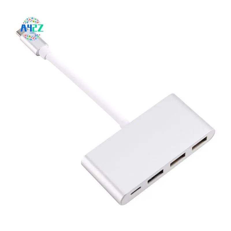 A42Z-4-In-1 USB C Hub Power USB 3.0 For Surface Chrome Steam Deck Stable USB 3.0 USB HUB Adapter