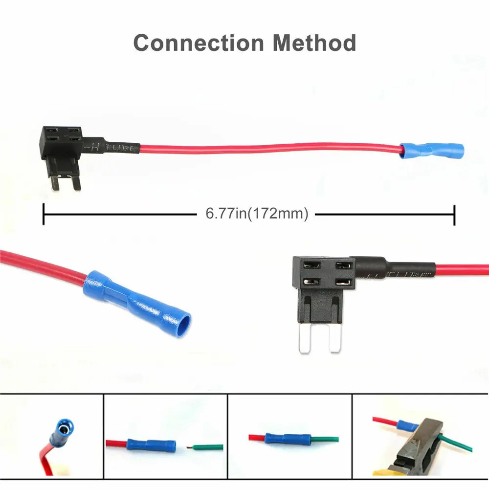 1PC 12V Car Add-A-Circuit Fuse Tap Fuse Holder Adapter Mini ATM Blade Fuse Holder Add Circuit Take Electrical Appliances