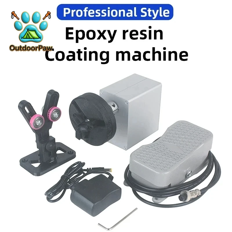 Portable Fishing Rod Making Electric Drive Machine Fishing Rod Winder DIY Fishing Rod Epoxy Rotary Applicator