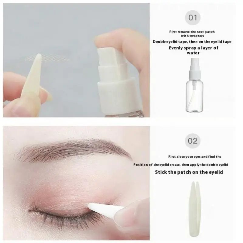 360Pcs/Roll Skin Tone Invisible Tapes Double Stickers Eye Makeup Supplies For Hooded Eyes Lifter Strips Traceless Tape Adhesive