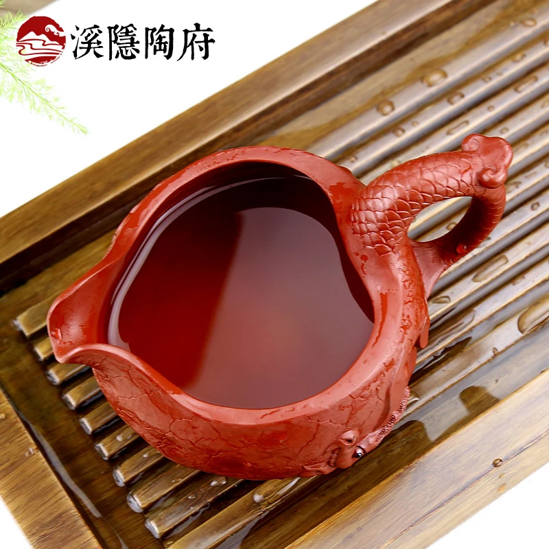 |[Clearance] Yixing Yixing Clay Tea Pitcher Chen Hongjun Handmade Xiangyun Dragon Supply Fair Mug Tea Pitcher Tea Funnel Tea Pot