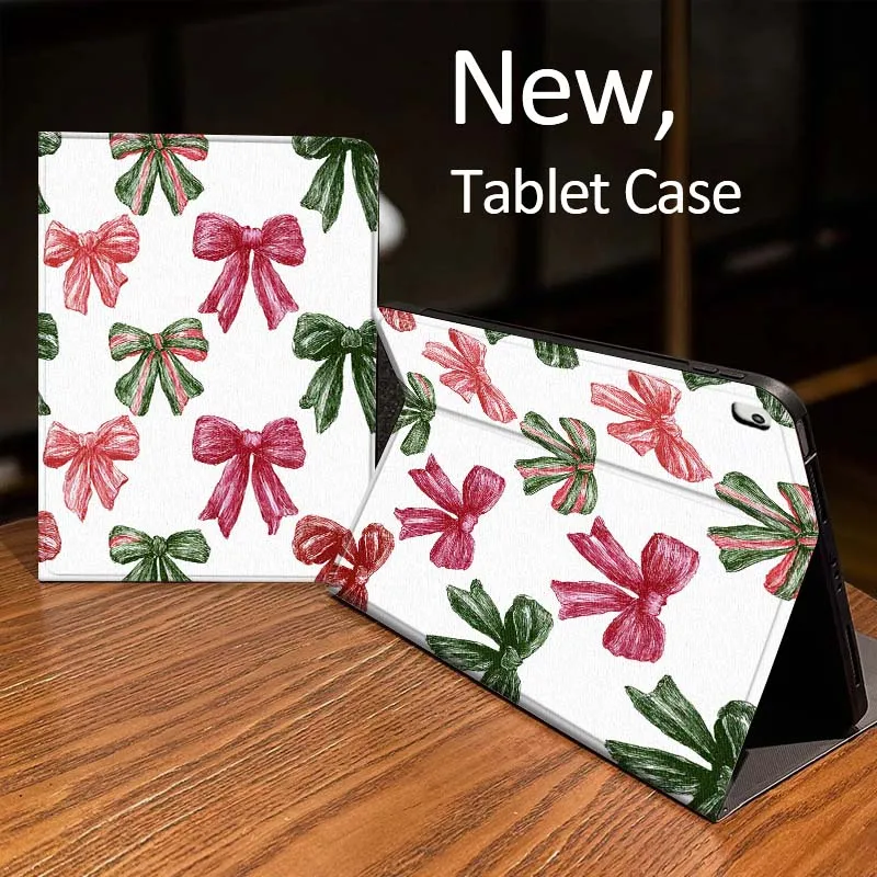 

Чехол с мультяшным розовым бантом и сердечками для iPad Pro mini Air 1 2 4 3 5 6 7 8-го, 9-го, 10-го, 11-го поколений, M2, M3, M4, 6-го, 7-го, 10-го, 11-го поколений, планшетов 2025 года
