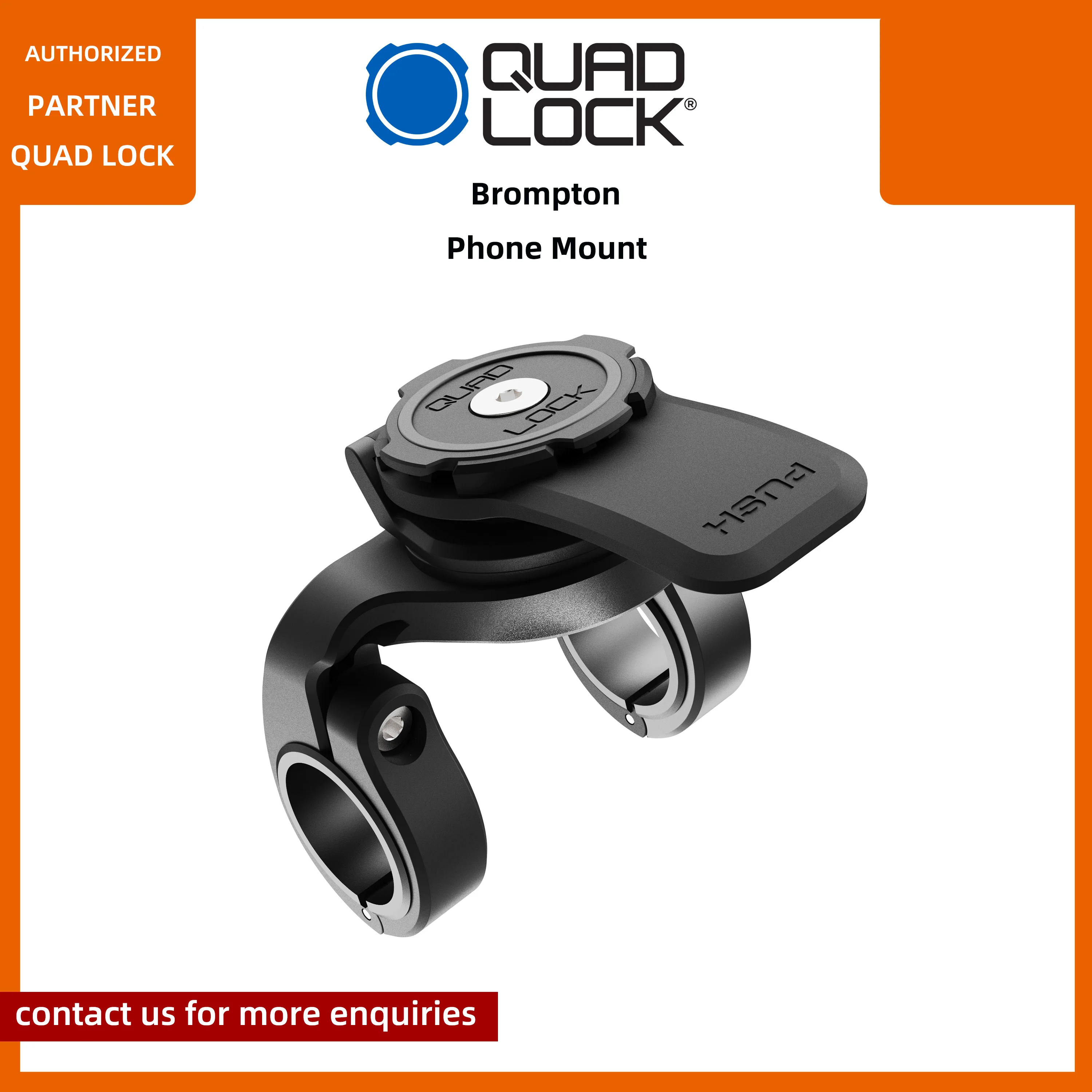 

QUAD LOCK Phone Mount For BROMPTON 25.4mm