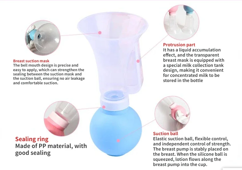 Ручной насос для грудного вскармливания, мощная детская соска, детские бутылочки для молока, насосы для груди, силиконовый насос для грудного