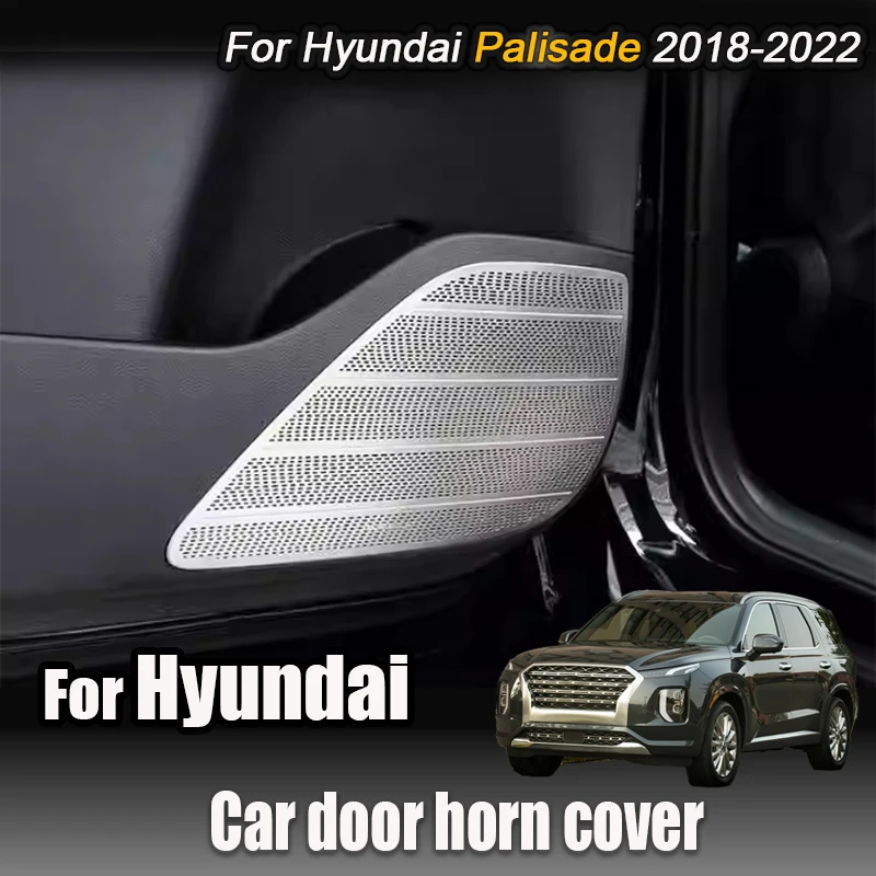 

For Hyundai Palisade 2018 2022 Car door horn cover Decorative protective frame Automotive interior modification