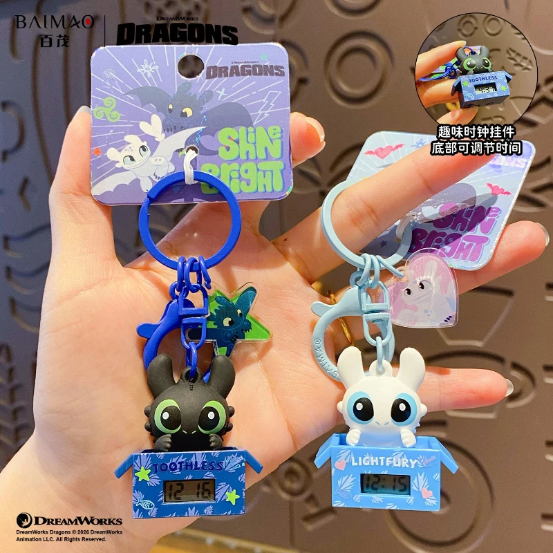 

Authentic Dragon Taming Master Cute Grain Clock Keychain Small Pendant With Adjustable Time Car Backpack Keychain Pendant Gift