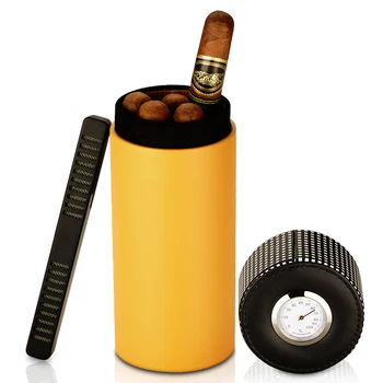 الجلود السفر المرطب صندوق السيجار خشب الأرز المحمولة علبة السيجار جرة ث/المرطب الرطوبة صندوق المرطب صالح 5 السيجار