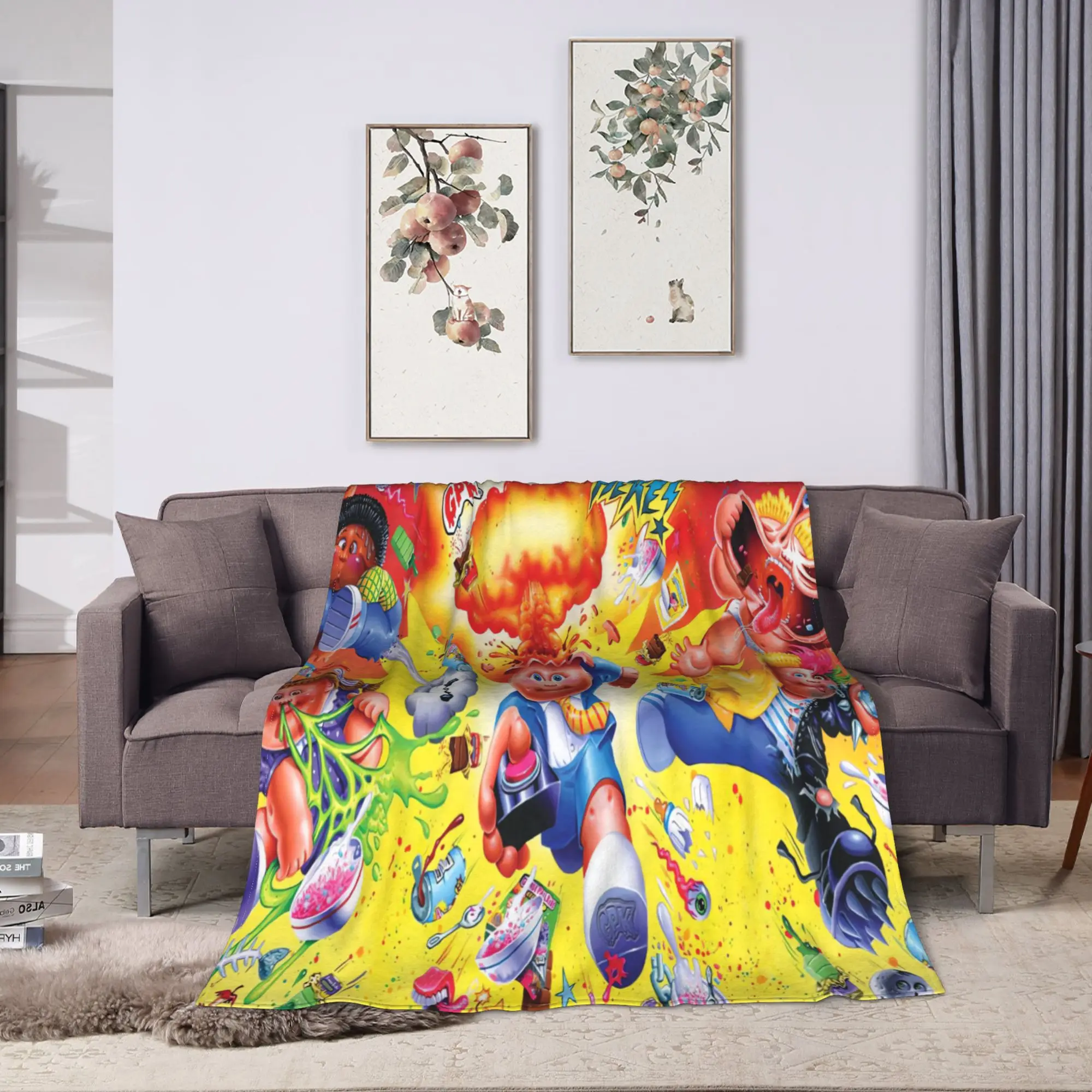 Super Soft Blankets Travel Garbage Pail Kids Bedding Throws  Flannel Bedspread For Couch Chair Funny Sofa Bed Cover