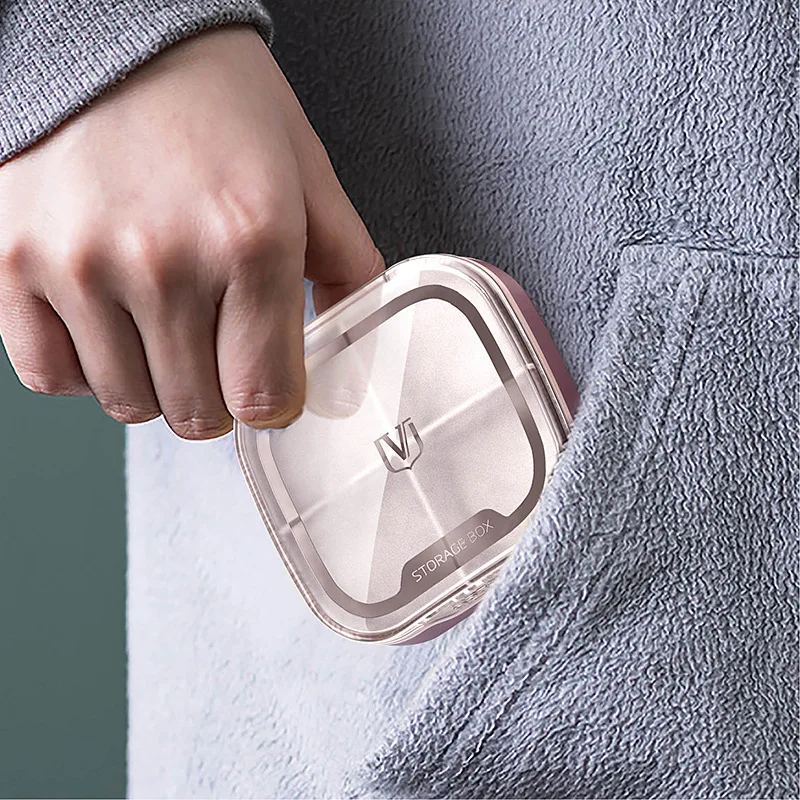 4/6 Grids Pill Storage Box Travel Medicines Storage Box Drug Separation Mini Portable Organizer Container with Seal Ring