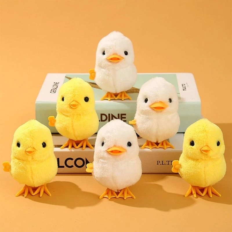 Brinquedo corda para crianças andando animal saltando frango pato relógio brinquedo presente aniversário festa favor sacos