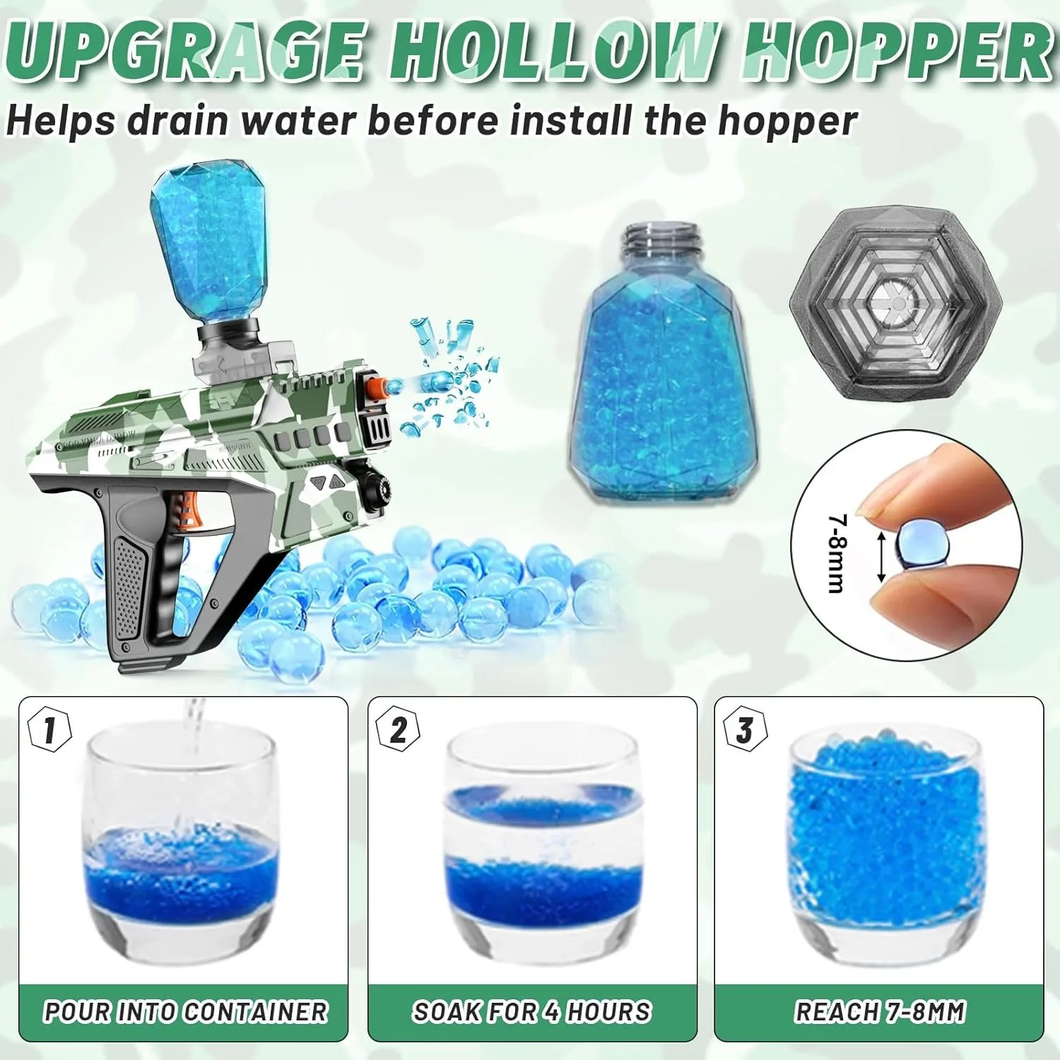 충전식 전기 블래스터 - 팀 전투를 위한 자동 야외 장난감 총 - 이상적인 선물(총알은 포함되지 않음)