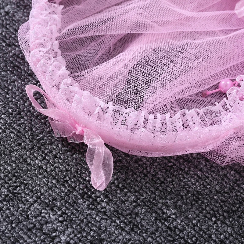 Gadis Bunga Renda Mahkota Bunga Headpiece Pernikahan Tulle Kerudung Bulang Festival Liburan Foto Alat Peraga