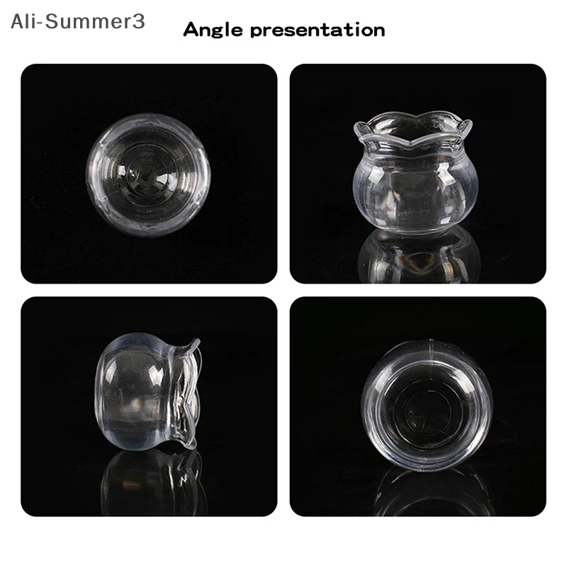 5 uds 1/12 casa de muñecas simulación de plástico transparente pecera modelo casa de muñecas Mini decoración Furinture accesorios para casa de muñecas