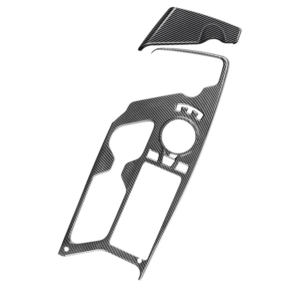 غطاء سيارة الكسوة اكسسوارات السيارات الملمس ABS ألياف الكربون الأسود مركز التحكم لكيا EV6 22 23 لكيا EV6 2022 2023