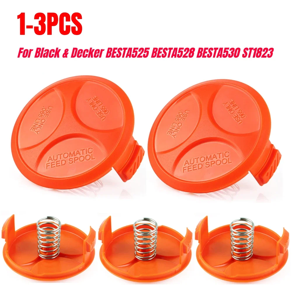 

1-3PCS Spool Cap Spool Line Cover For Black Decker Strimmer Trimmer Parts Spool Cap BESTA525 BESTA528 BESTA530 ST1823