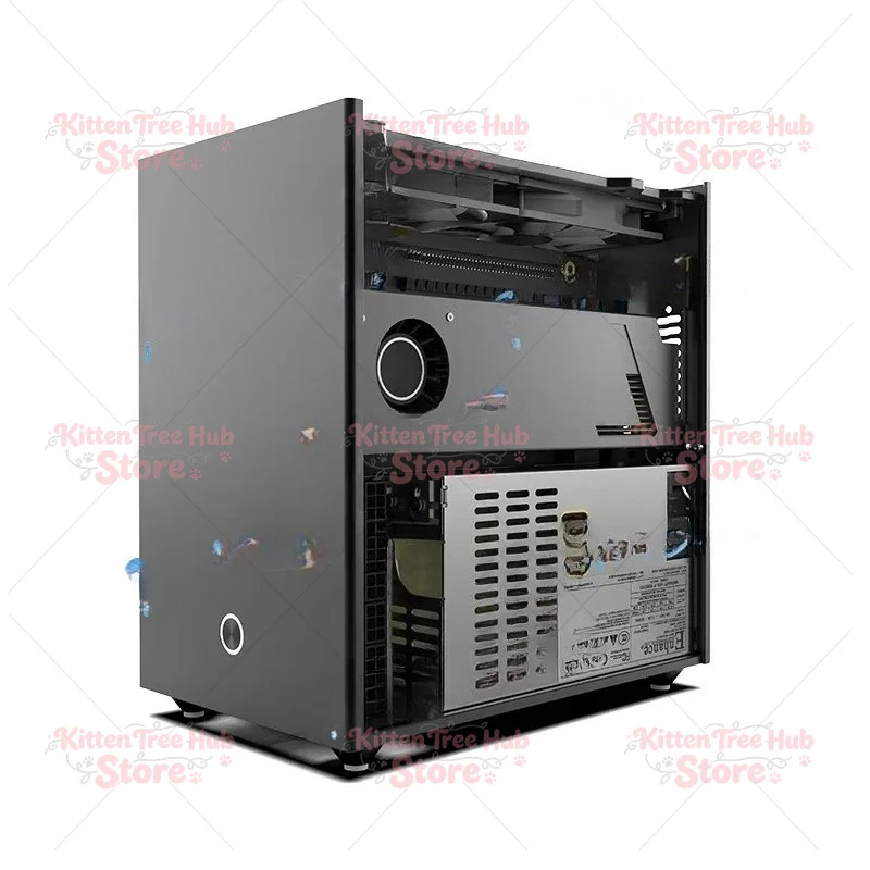In Stock Lzmod mini A24‑V6 2.0 3.66L ITX BKB PC Case for Dual‑slot Half‑Height Discrete GPU