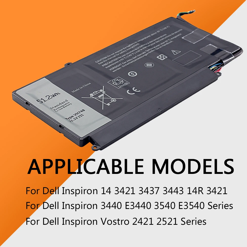 Imagem -04 - Bateria do Portátil para Dell Vostro 5460 5470 5560 14 5480 Inspiron 14 5439 V5460d1308 V5460d-1318 5470d-1328 Vh748