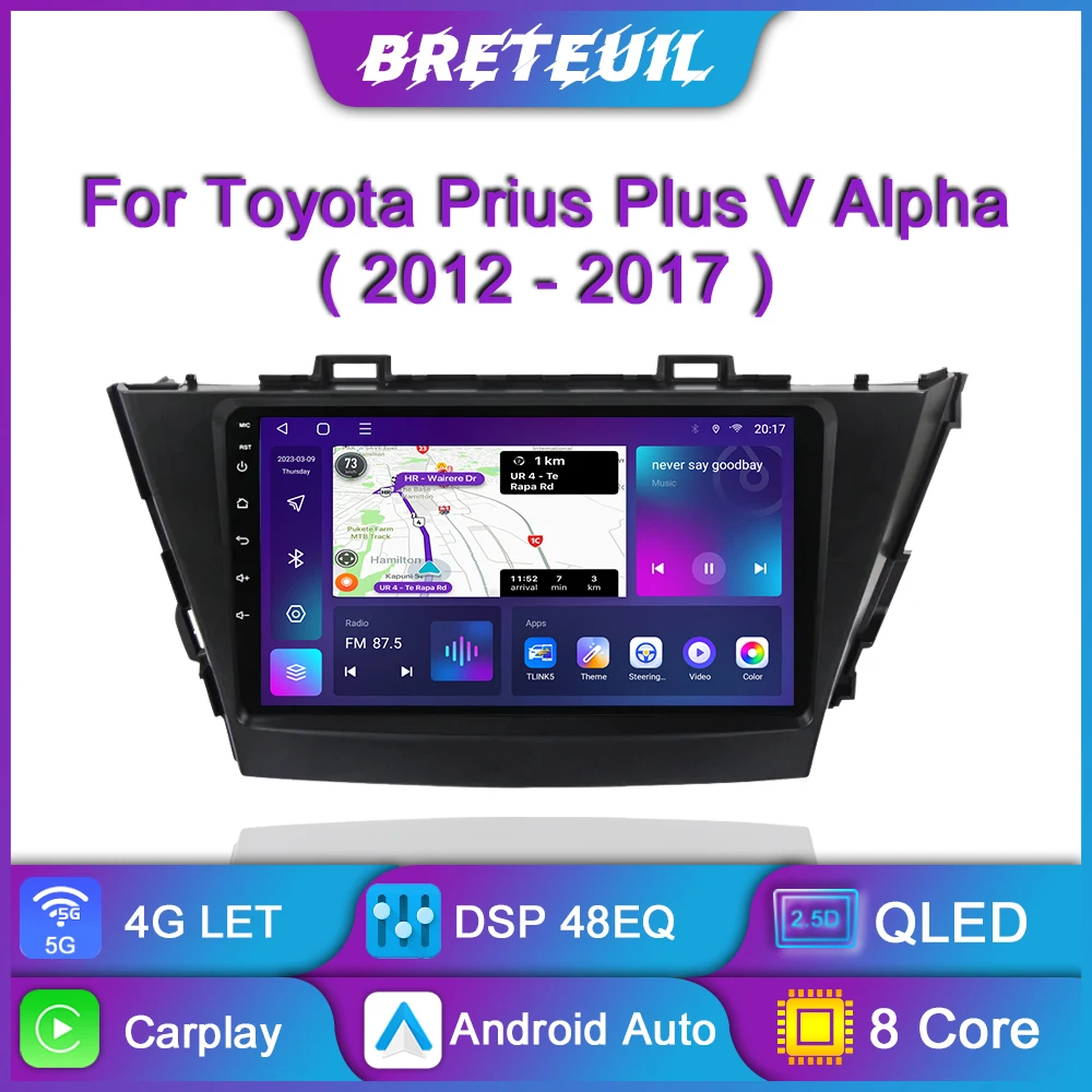 

Android Car Radio For Toyota Prius Plus V Alpha 2012-2017 Navigation GPS Carplay Multimedia Player Auto Stereo QLED Touch Screen