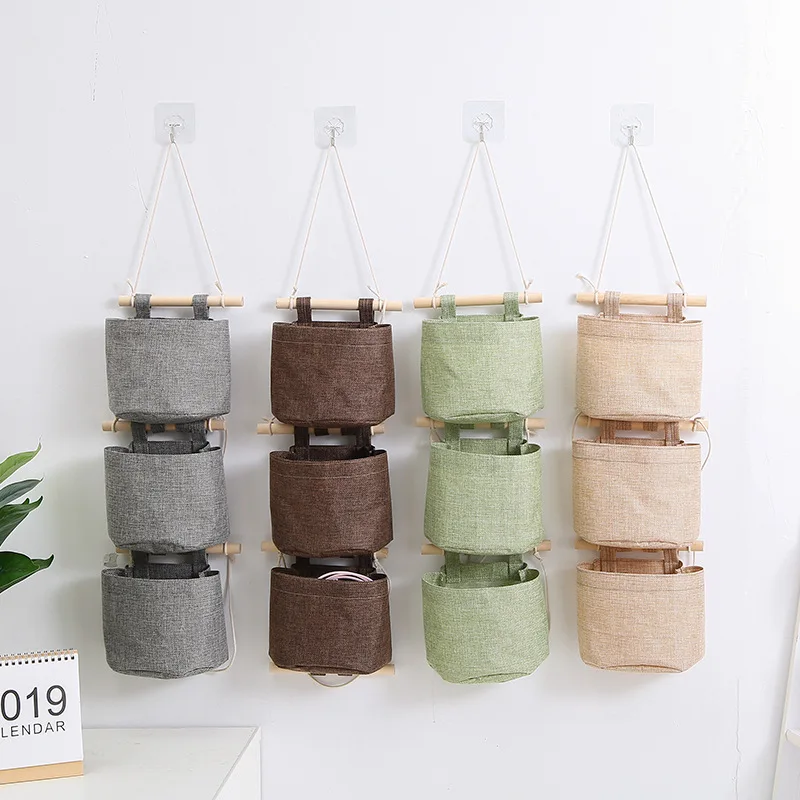 

Wall Hanging Storage Bag Organizers Pocket Multi Purpose Polyester Hang Bag for Home Decor DIY Kitchen Door Closet Storage Bags