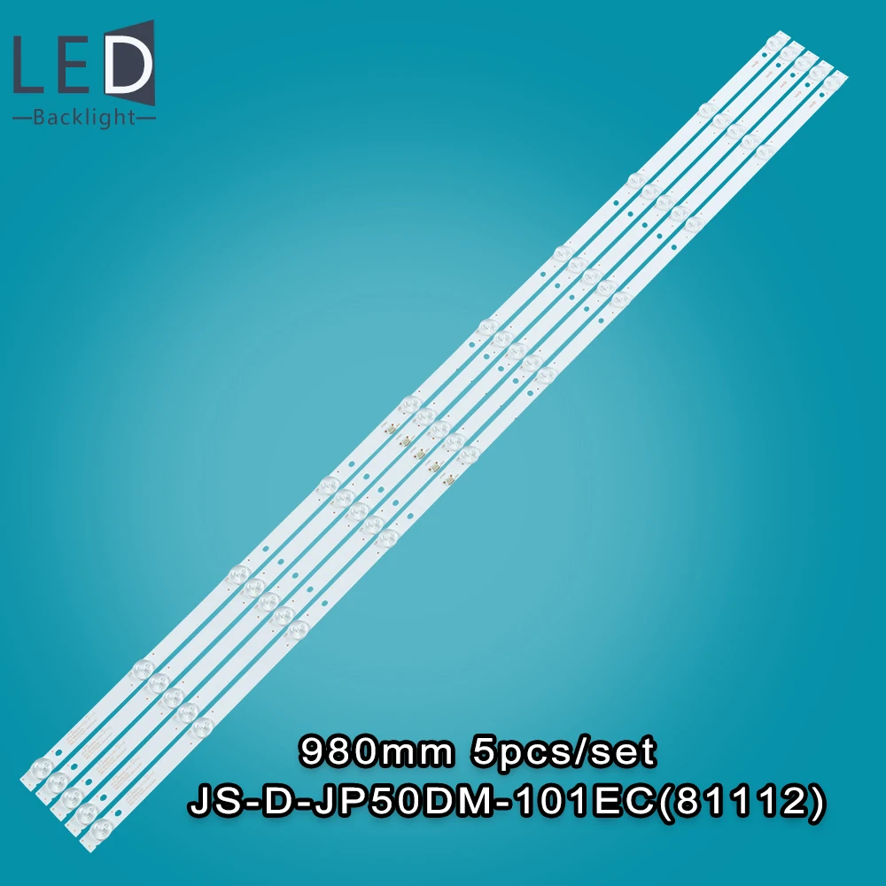 

6V 987mm Led Backlight Repair for Rowa 50inch JS-D-JP50DM-101EC(81112) 5Pcs/Set Tv Bar R72-50D04-024 E50DM1000/FHD MS-L2608 V1