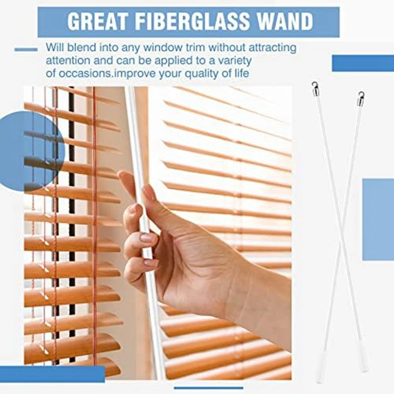 استبدال قضيب أعمى رأسي مع خطاف ومقبض ، فتحت ستائر النافذة ، 4 طويلة ،