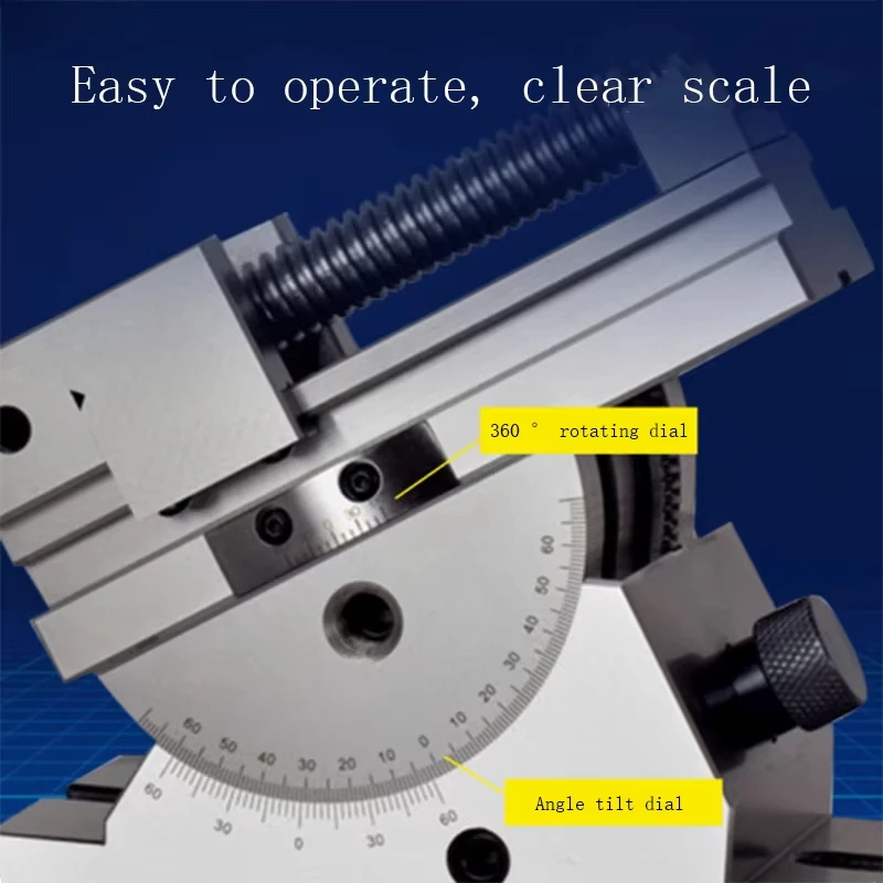 High Precision 2-Inch Universal Grinder Precision Vise Screw Sine Slope Adjustable Angle Screw Tool Precision 0.005mm