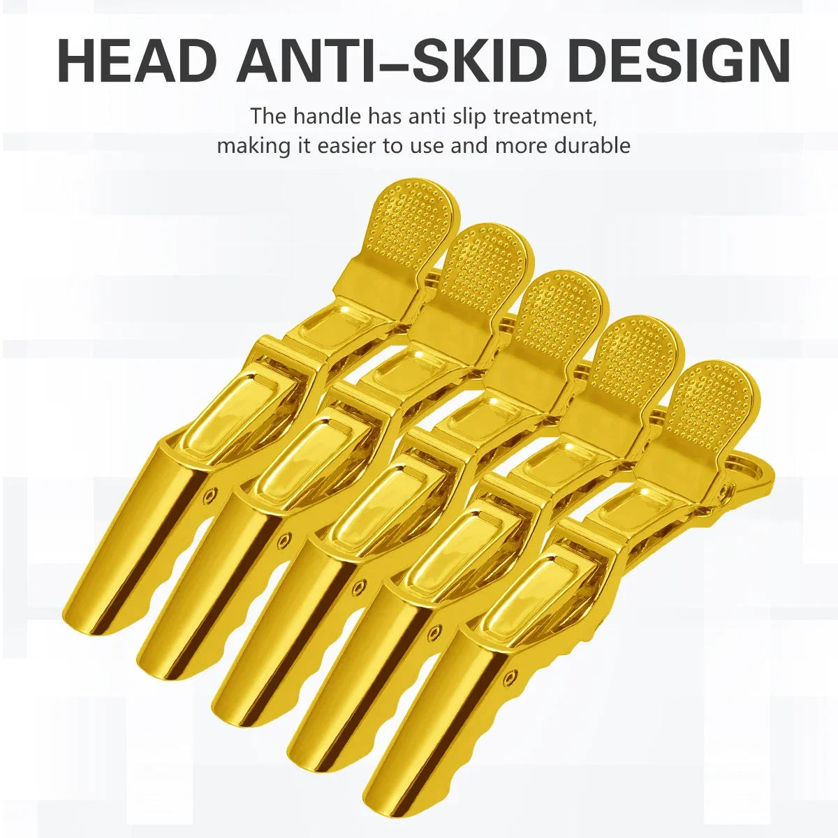 

5 Alligator Clips Thick Hair Styling Premium Blonde Barbershop Hair Clips Hairdresser Fixing Styling Hair Clips Women's Hair