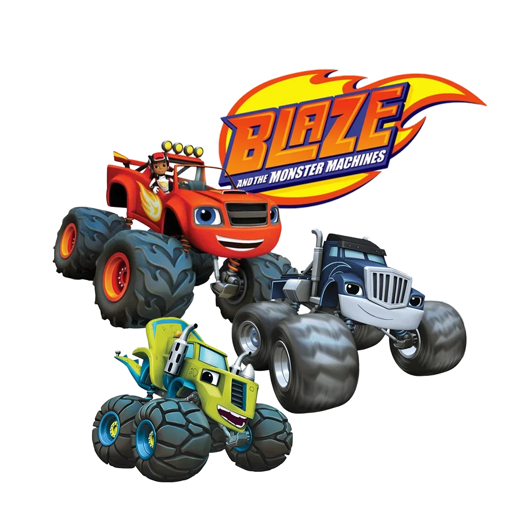 Blaze and The Monster Machines Heat Transfer Stickers Patches for Clothing T-Shirt Sweatshirt Iron on Patches Clothes Decor